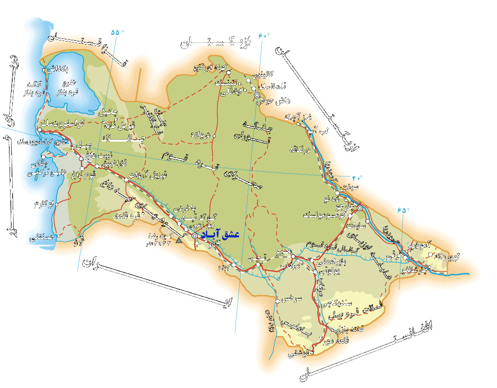 نقشه ترکمنستان